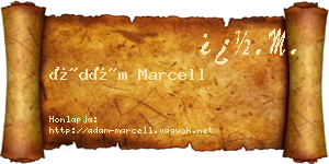 Ádám Marcell névjegykártya