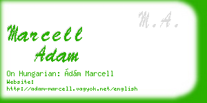 marcell adam business card